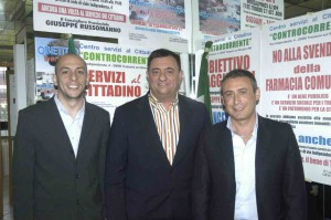 Il Consigliere Comunale Trezzanese Francesco Russomanno, il Consigliere Provinciale Giuseppe Russomanno e il Consigliere locale Pino Amato